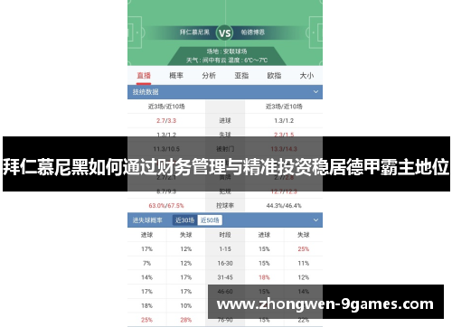 拜仁慕尼黑如何通过财务管理与精准投资稳居德甲霸主地位 拜仁慕尼黑如何通过财务管理与精准投资稳居德甲霸主地位