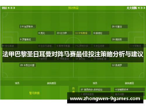 法甲巴黎圣日耳曼对阵马赛最佳投注策略分析与建议 法甲巴黎圣日耳曼对阵马赛最佳投注策略分析与建议